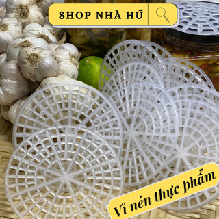 Vỉ nén cà muối dưa tấm nhựa chèn miệng hũ thủy tinh đựng thực phẩm ngâm chanh đào dưa cà hành kiệu 11cm 8.5cm 7cm 6.5cm