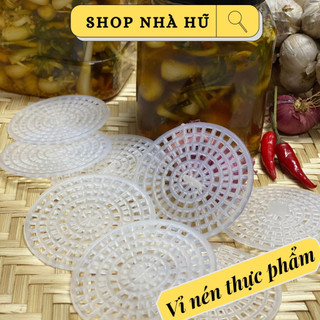 100 chiếc vỉ nén gài dưa cà muối giá sỉ tấm nhựa chặn hũ thực phẩm ngâm dưa chua cà pháo hành kiệu măng ớt