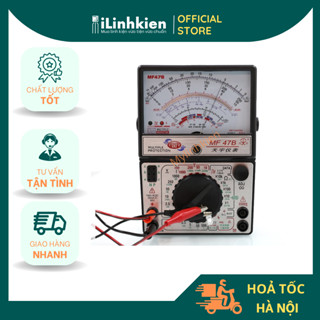 Đồng hồ vạn năng kim cơ đo điện MF47B chính hãng chính xác độ bền cao tặng kèm que đo 20A.
