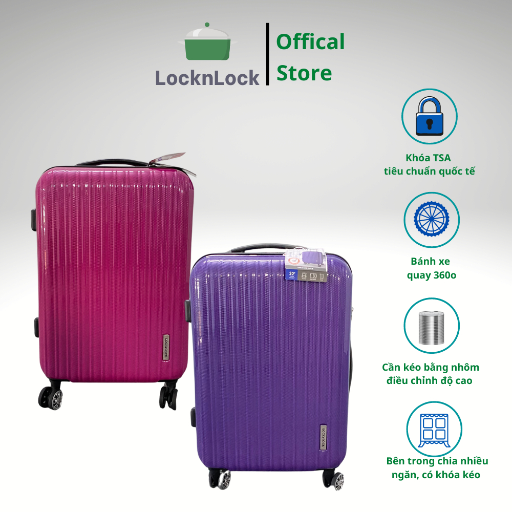 Vali kéo du lịch LocknLock Travel Zone LTZ994 20inch- Chính hãng
