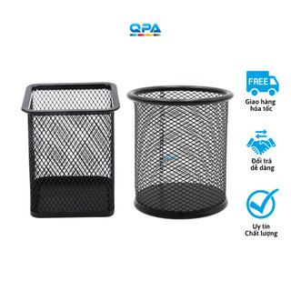 Cắm bút sắt lưới tròn - vuông