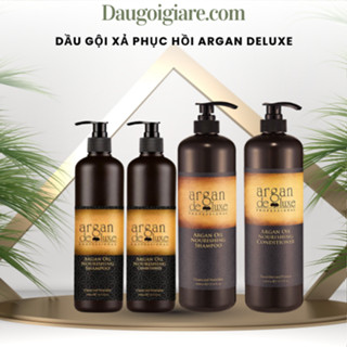 Dầu gội xả ARGAN DELUXE 1000ml * 2 phục hồi tóc hư tổn kích thích mọc tóc hương nước hoa chuyên dụng cho SALON