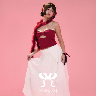 Áo ống croptop Shebyshj len đỏ - Fenix Top