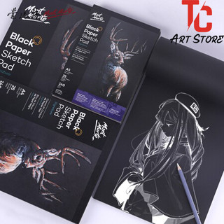 Sổ giấy đen sketch pad black paper mont marte