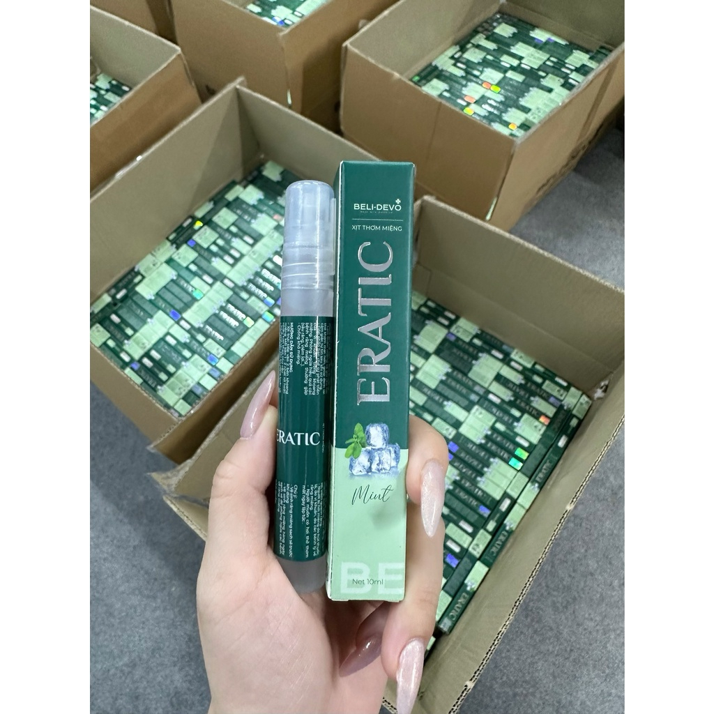 Combo Xịt hôi nách, hôi tay, hôi chân và Xịt thơm miệng ERATIC - BELIDEVO Khử mùi hôi, quyến rũ, an toàn BE011