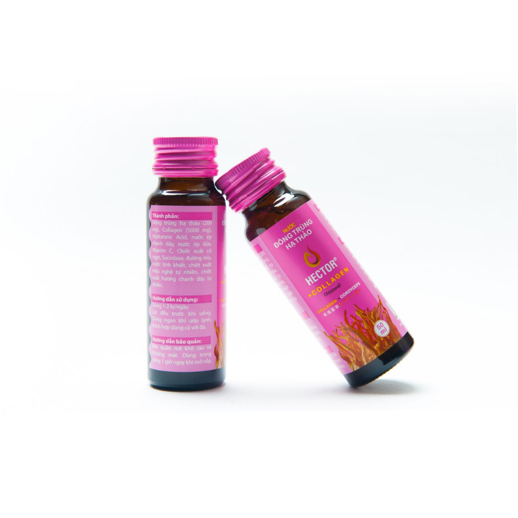 Nước Đông Trùng Hạ Thảo Kết Hợp Collagen Hector Cordyceps Collagen 10 Chai/Hộp