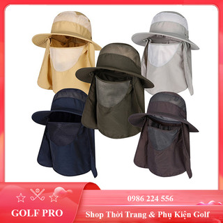 Mũ chống nắng golf nam nữ kèm khẩu trang golf chống nắng MN004