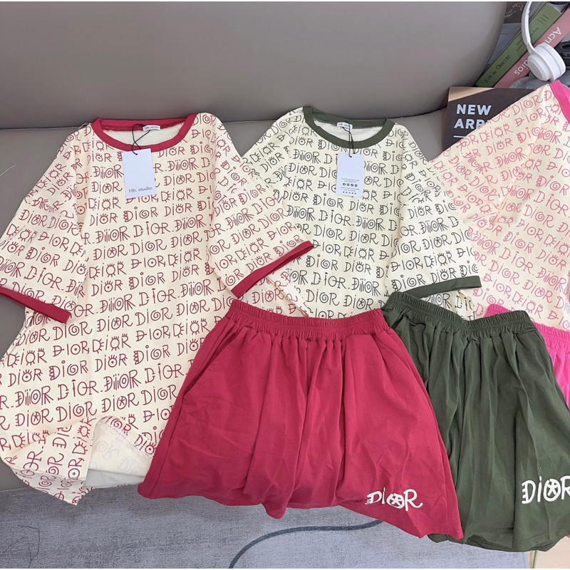 BỘ COTTON PHỐI CHỮ DR TRÀN VIỀN