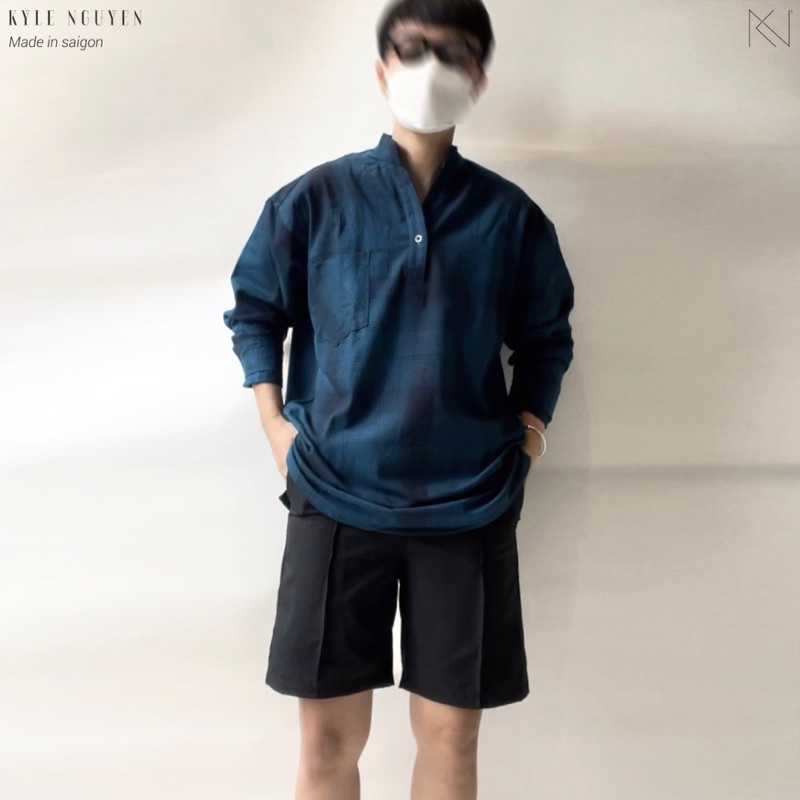 Quần shorts kaki_Đen & Ghi xám_Pleated Shorts’s KN