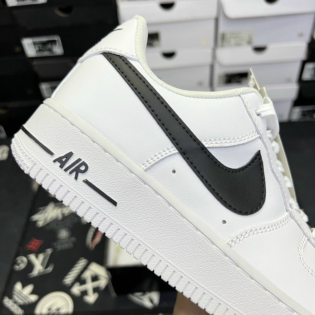 Giày Nike_Trắng móc đen AF1, Giày Air Force 1 Trắng móc đen Nam Nữ Hàng Đẹp Full Box+Bill