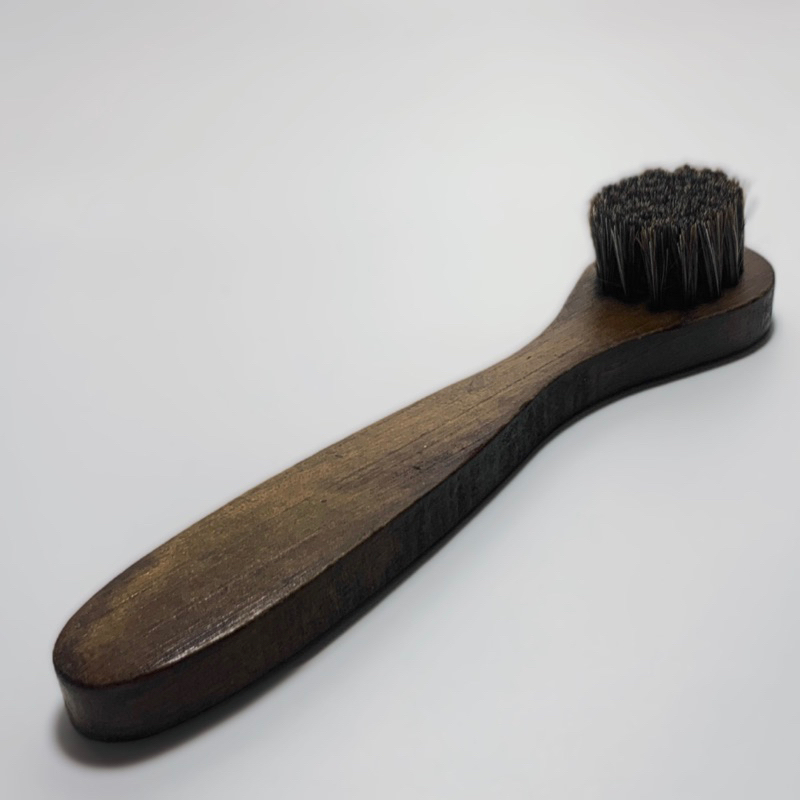 Bàn Chải Lông Ngựa Đầu Tròn Cán Dài chuyên dung lấy Sáp, Kem - Vệ sinh Giày Da & Đồ Da