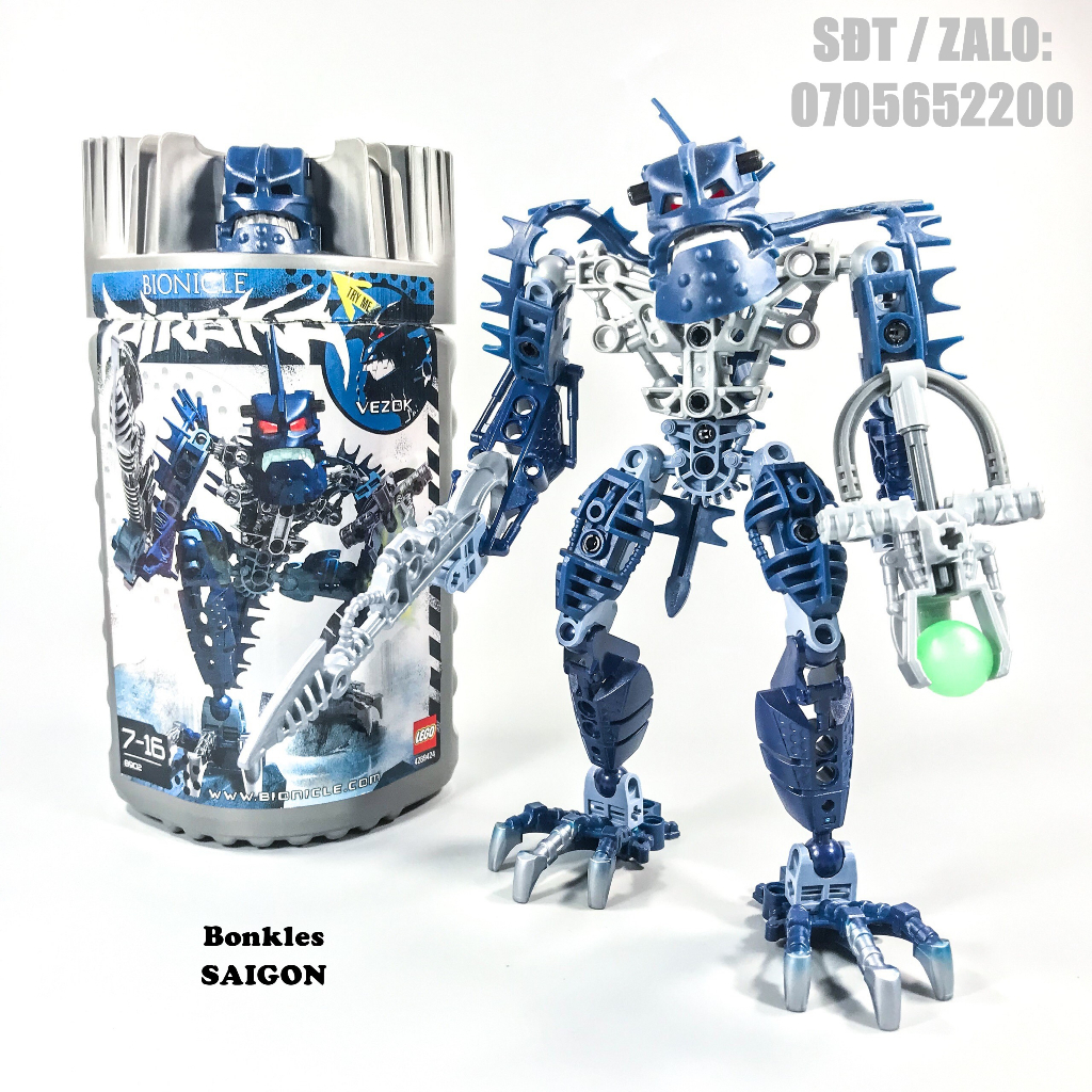 Đồ Chơi Mô Hình Vintage lắp ráp LEGO Bionicle Piraka 8902 Vezok Chính Hãng Đan Mạch (2006)
