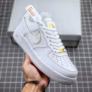 Giày sneaker AF1 Force 1 Metallic gold Trắng Vệt Vàng Gold nam nữ hot trend 2022 tôn dáng hàng FullBoxBill