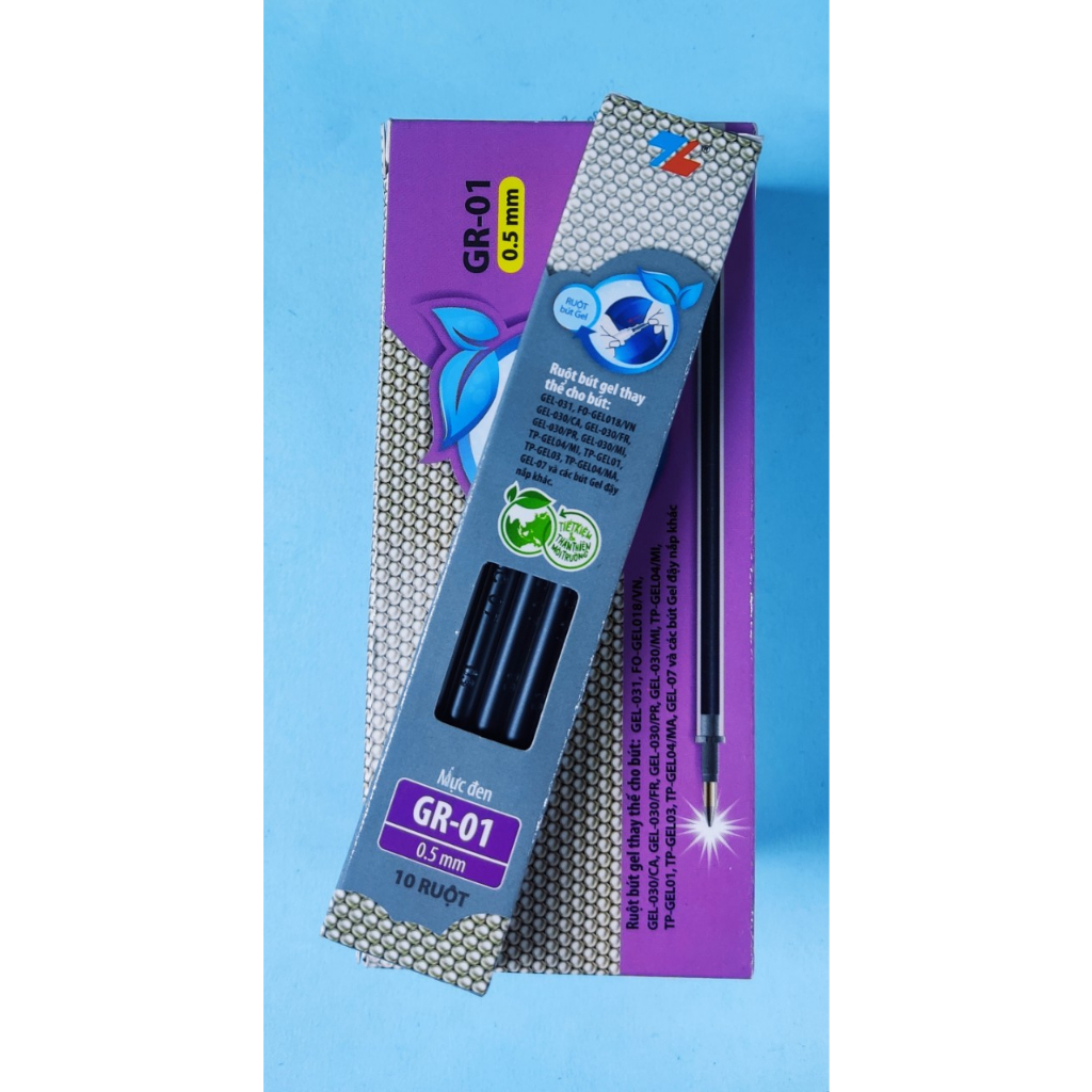 GR04 & GR01 Thiên Long ruột bút Gel thay thế 0.5mm ( Cho bút bi TL-GEL-08, GEL-012, GEL-012/DO, và các bút GEL nắp đậy