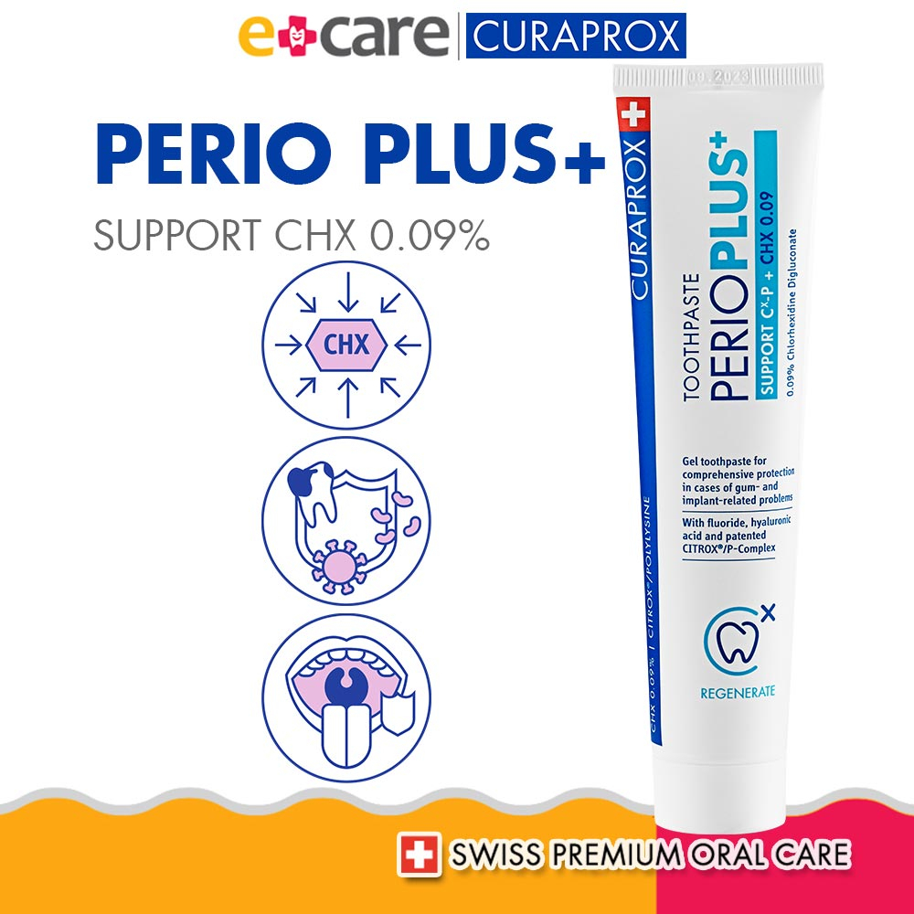 Kem đánh răng ngừa viêm nướu Curaprox Perio Plus Support CHX 0.09% 75ml date 10/2023