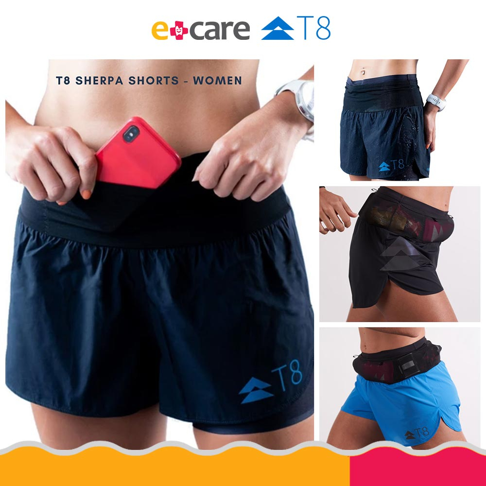 Quần Short Thể Thao Nữ T8 Women's Sherpa Shorts V2 Có Đai Đa Năng