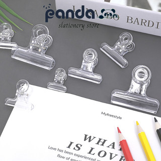 Kẹp giấy, kẹp tài liệu trong suốt cute PANDA chất liệu acrylic.