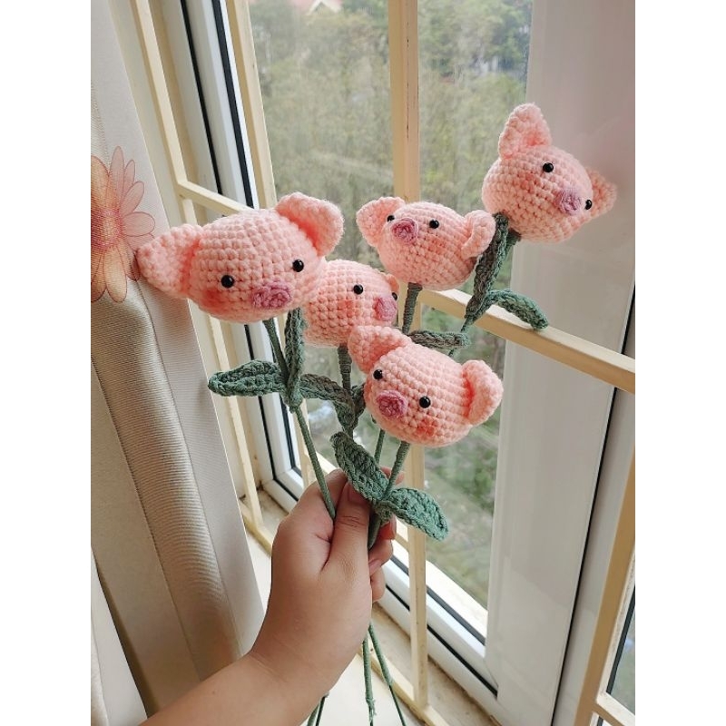 Bông hoa đầu heo cute hot trend Tiktok/ Quà tặng bạn bè