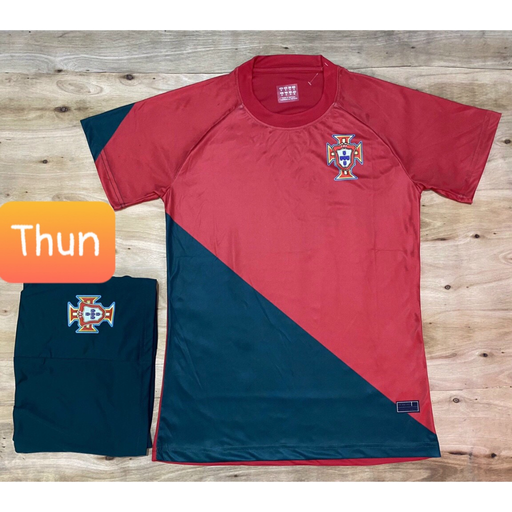 Bộ quần áo bóng đá đội tuyển Bồ Đào Nha đỏ thun thái cao cấp 2022-2023