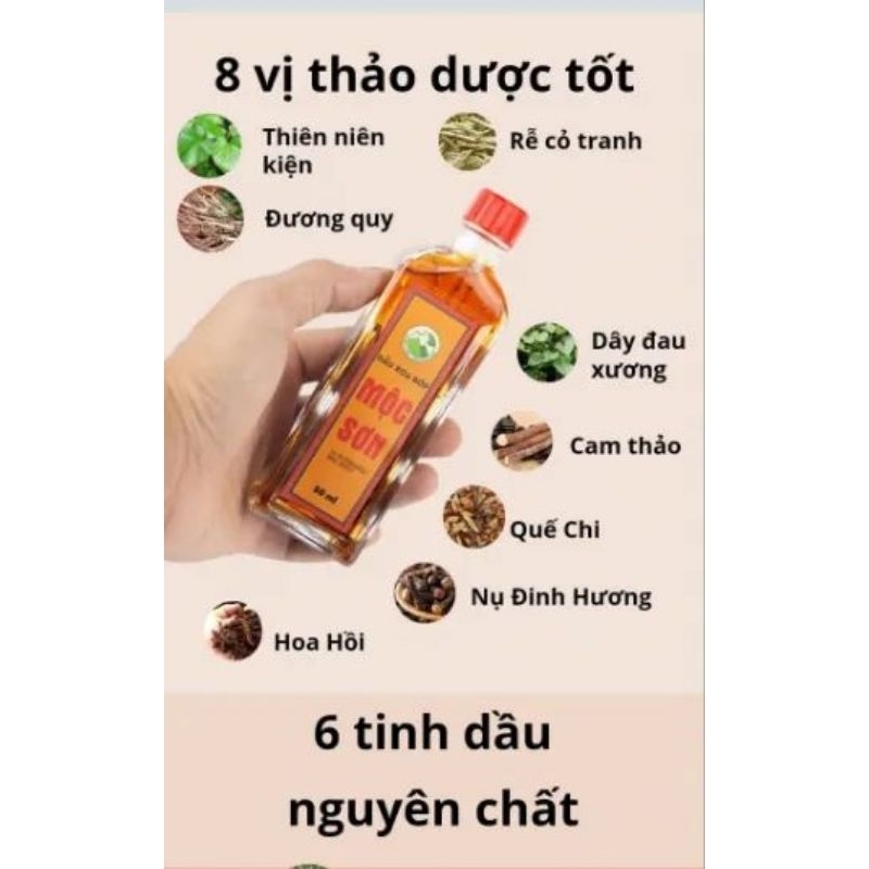 DẦU NÓNG XOA BÓP NHỨT MỘC SƠN 50ML