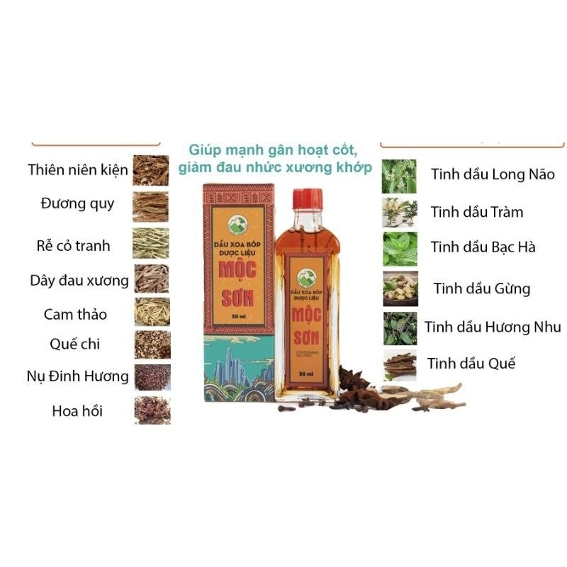 DẦU NÓNG XOA BÓP NHỨT MỘC SƠN 50ML