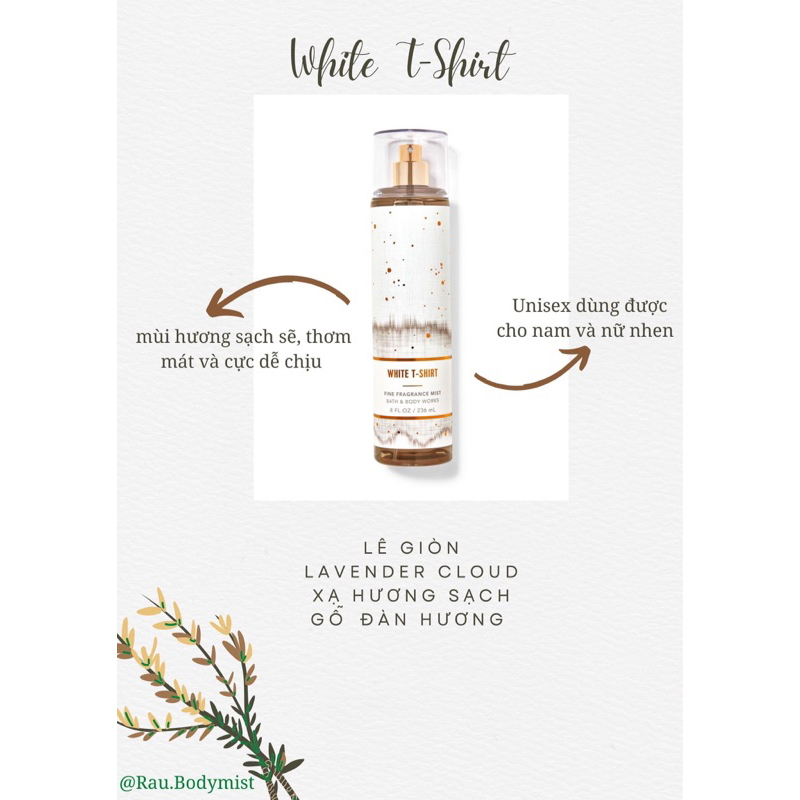 Bodymist Bath&Body Works White T-Shirt