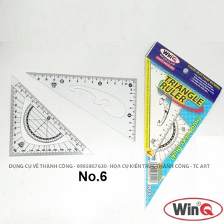 Bộ thước eke vẽ kĩ thuật đa năng 15cm- winq no.6