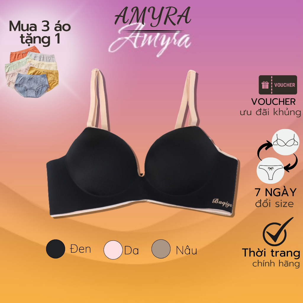 Áo lót nữ đúc su không gọng, mút dày 2cm nâng ngực - Áo ngực su không gọng đệm mỏng mềm mịn tạo khe nâng ngực AN129