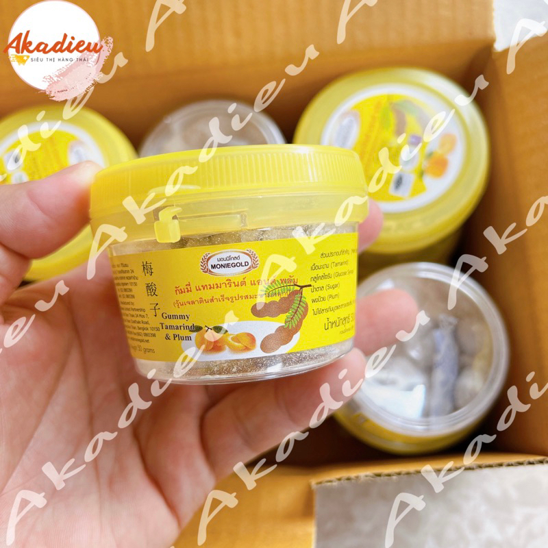 Kẹo Me Dẻo Xí Muội MONIEGOLD Thái Lan hũ 50g