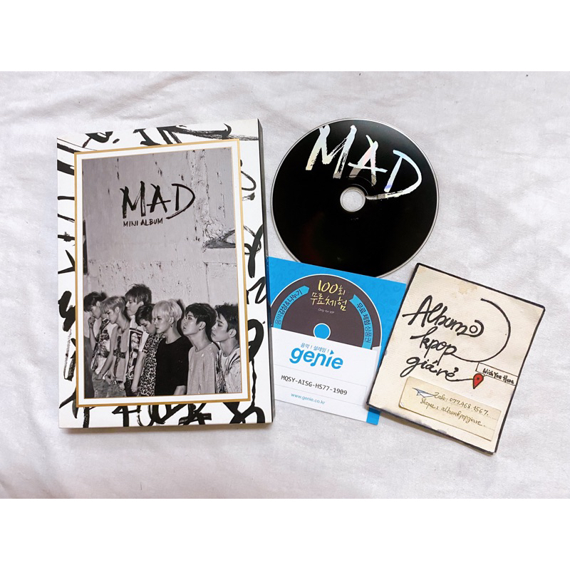 Got7 Mini album Mad đã khui seal, không bao gồm photocard, gồm cd, photobook.