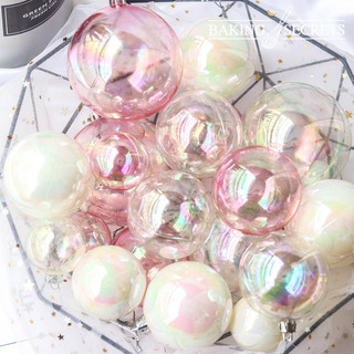 Set 3 quả cầu màu trắng 6cm