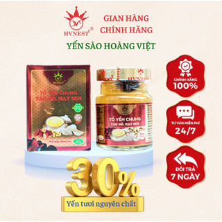 Yến chưng sẵn táo đỏ hạt sen HVNEST hũ 70ml, tổ yến tươi chưng sẵn cho bà bầu