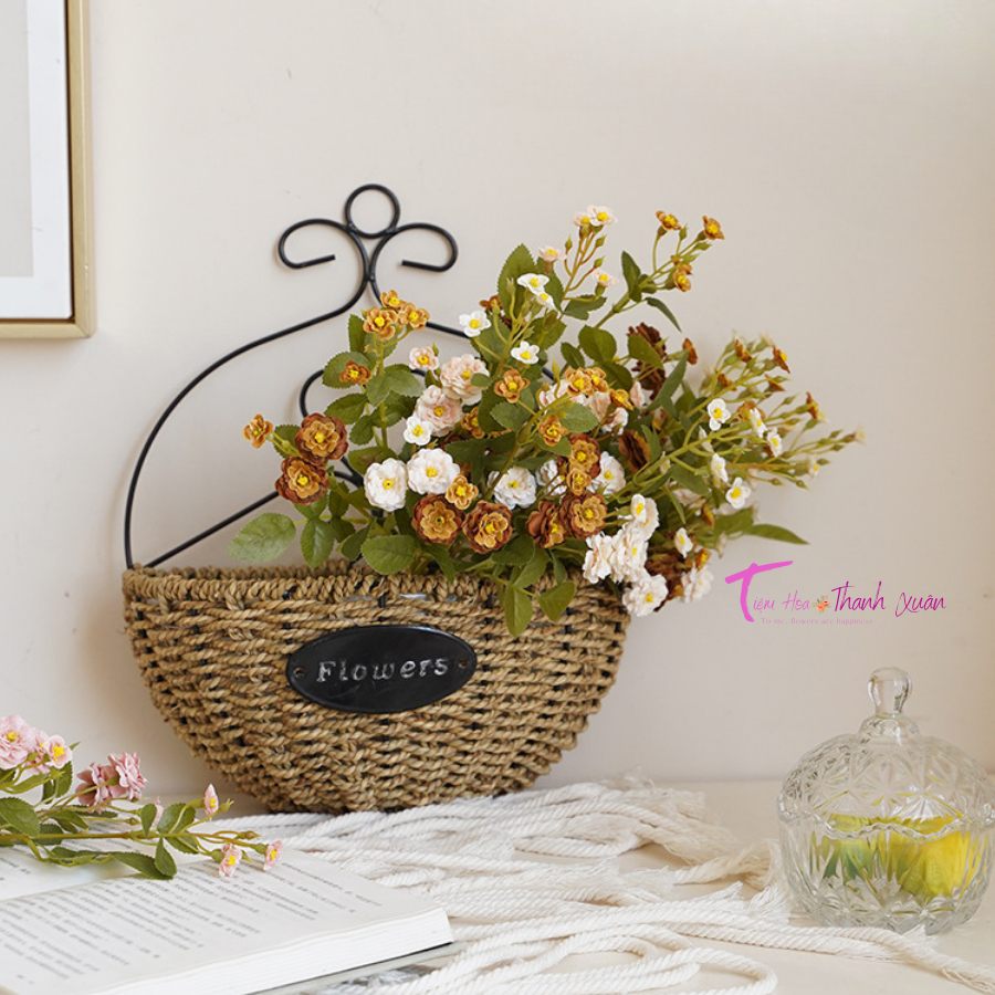 Hoa hồng châu âu, hoa giả decor trang trí cao cấp, hoa hồng ngoại, trang trí lọ hoa,  phụ kiện decor - THTX