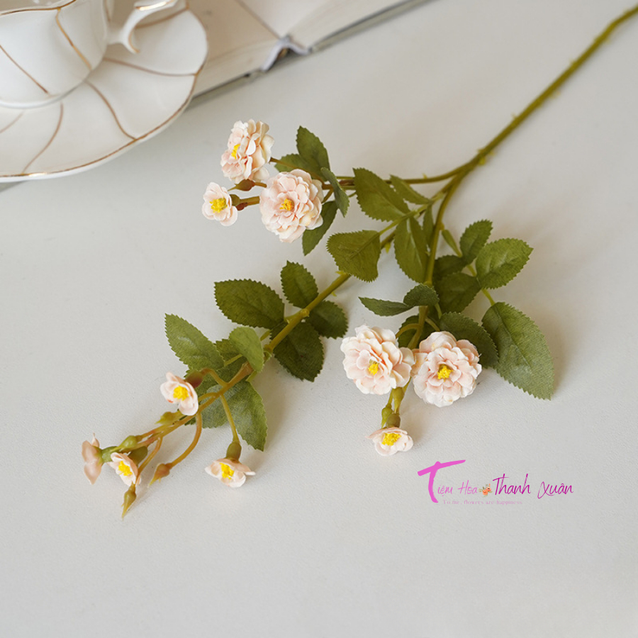 Hoa hồng châu âu, hoa giả decor trang trí cao cấp, hoa hồng ngoại, trang trí lọ hoa,  phụ kiện decor - THTX