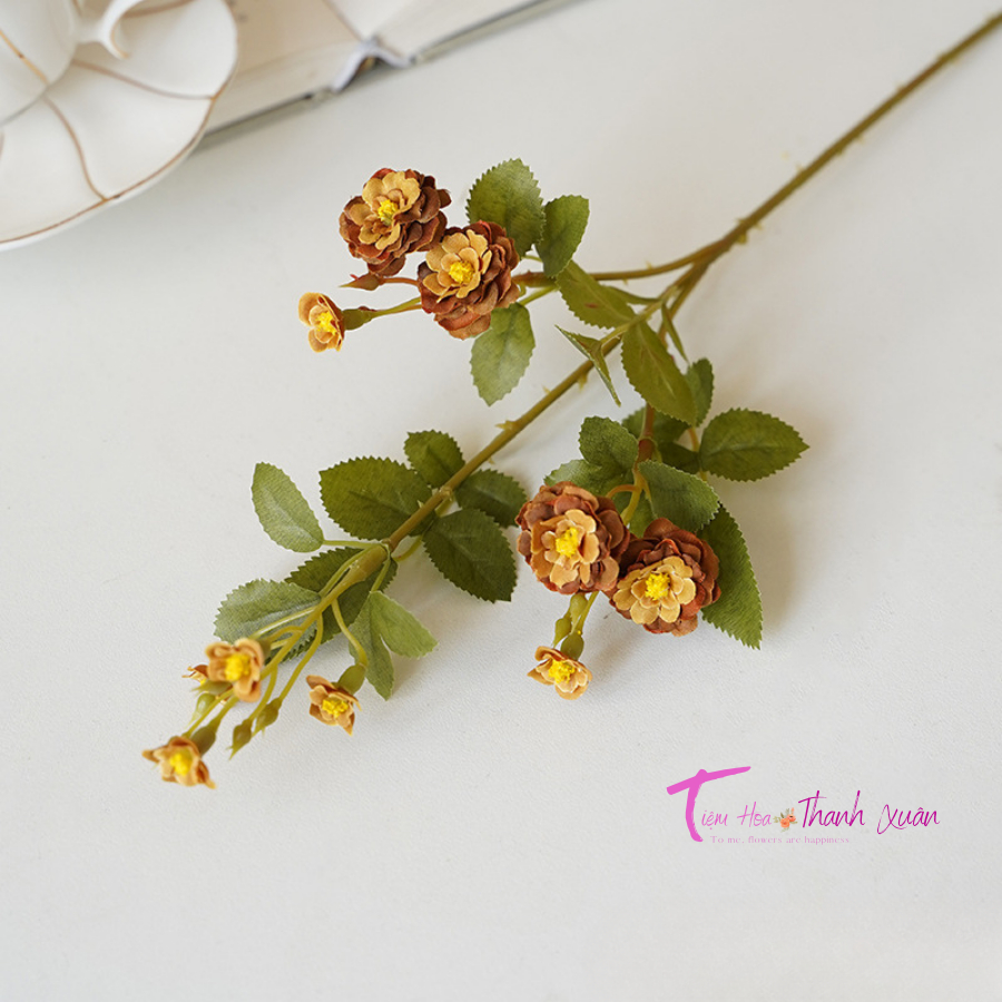 Hoa hồng châu âu, hoa giả decor trang trí cao cấp, hoa hồng ngoại, trang trí lọ hoa,  phụ kiện decor - THTX