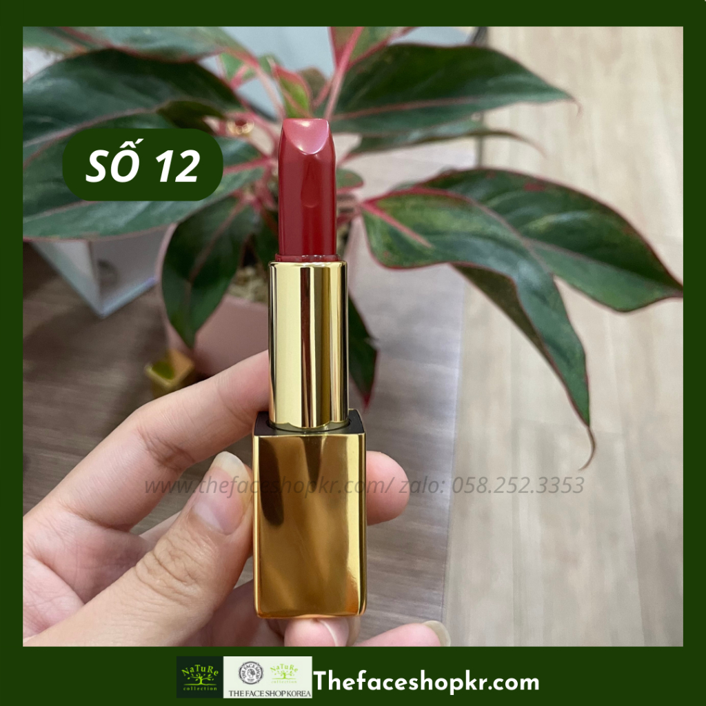 Son thỏi THEFACESHOP Collagen Ampoule Lipstick Màu số 12