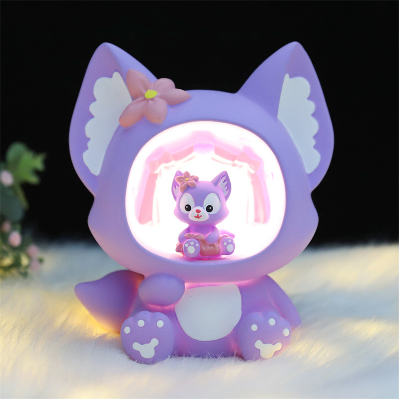Đèn Ngủ Hình Nhân Vật Beibei Fox, Thỏ Tím, Đèn Trang Trí Decor Siêu Cute, Làm Quà Tặng Sinh Nhật, Dịp Lễ Đặc Biệt