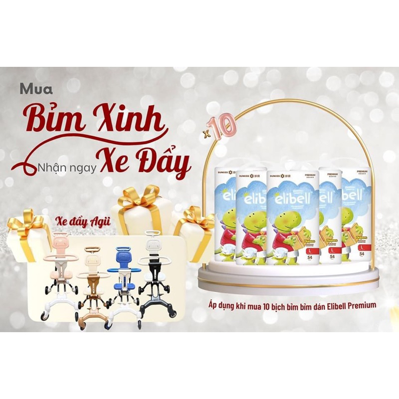 ( Mua là có quà ) Bỉm dán/ quần nội địa Nga ELIBELL cao cấp S76/M64/M52/L54/L44/XL38/XXL26