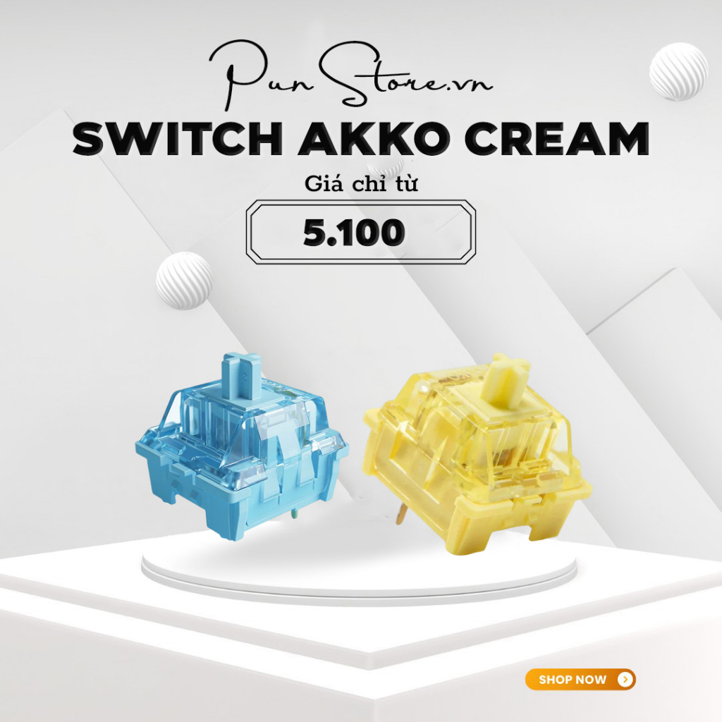 Akko Cream Yellow/Blue V3 | Switch Cream V3 Linear | 3 Pin dùng cho bàn phím cơ