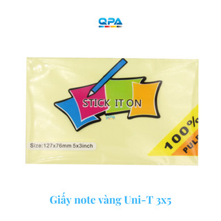 Giấy note vàng Uni - T xấp 100 tờ đủ size