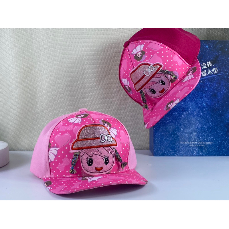 mũ kết dành cho bé gái 2t ~ 6 tuổi hồng mickey nơ phối dể thương