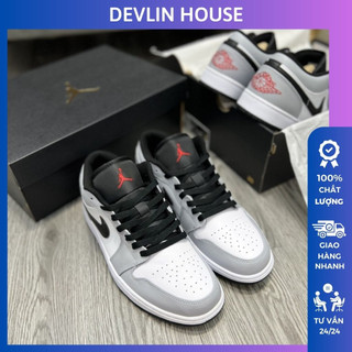 Giày thể thao jordan 1 cổ thấp nam nữ smoke grey low cao cấp