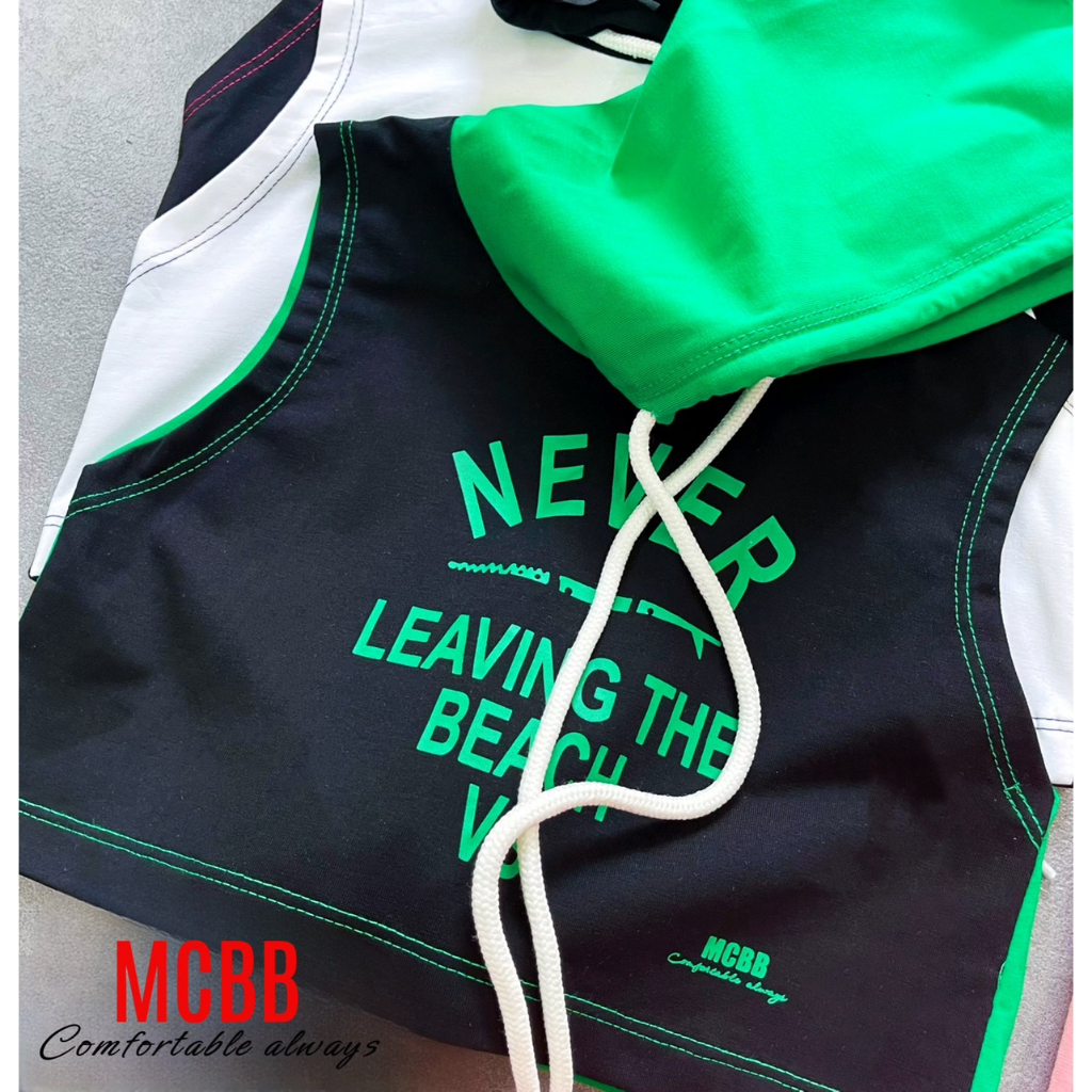 MCBB 9-24Kg 100% Cotton Đồ Bộ Bé Gái Áo Ba Lỗ Bé Gái Áo Hoodie Có Nón Quần Jogger Dài Túi Hộp Sát Nách Quần Áo Trẻ Em Nữ