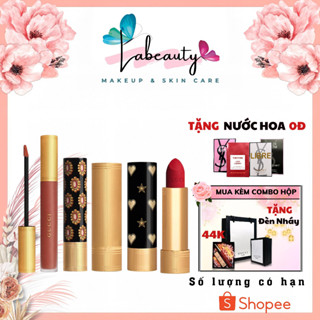 Son Gucci Rouge De Beaute Brillant Glow & Care Lip Colour, Son Kem Gucci bản mới nhất 2023