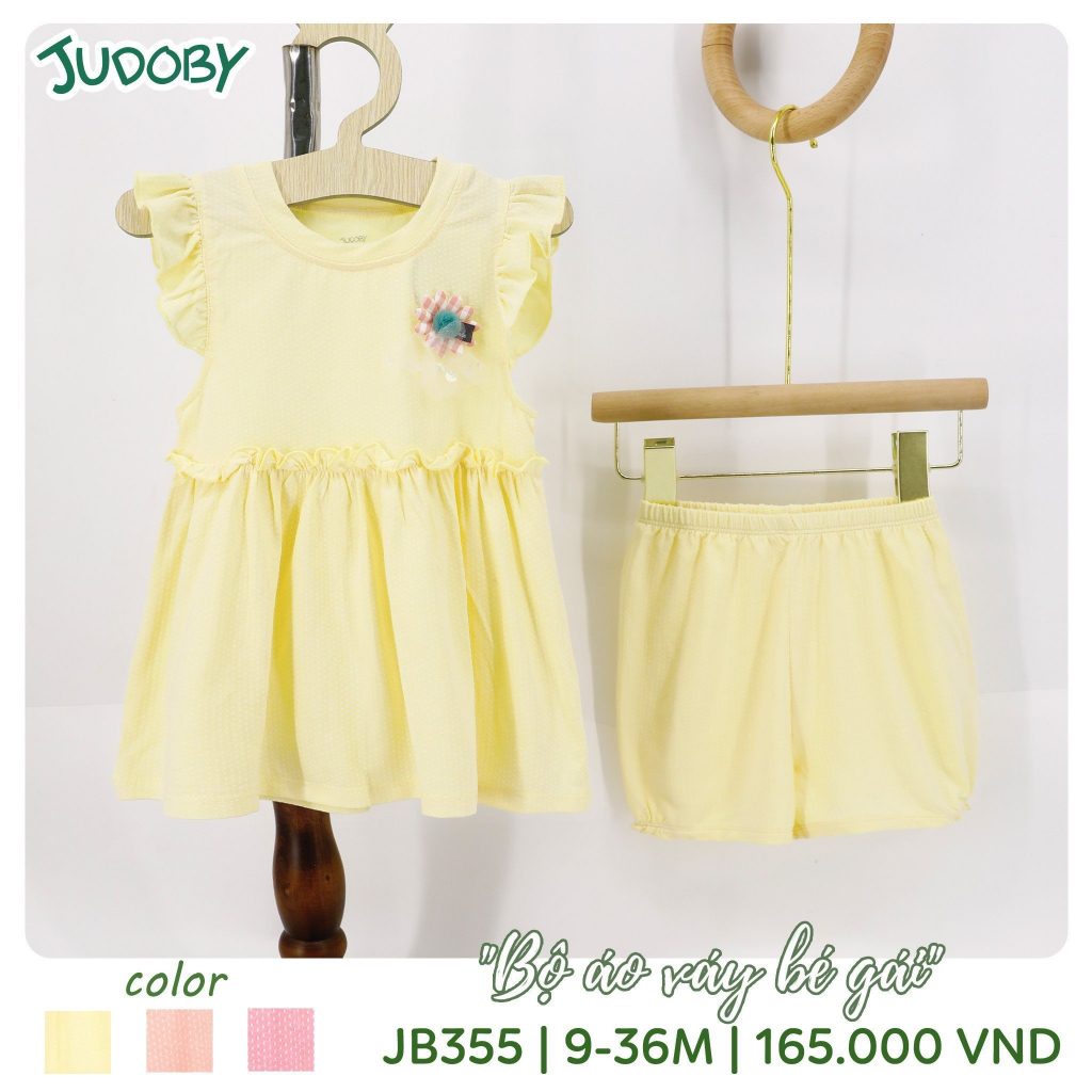12-36M Bộ áo váy bé gái modal mềm mát Judoby JB355