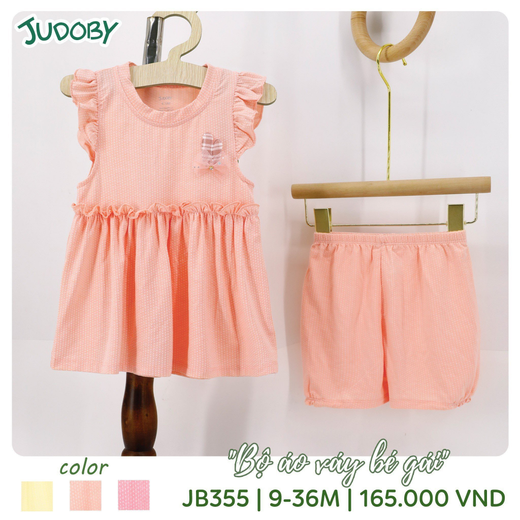 12-36M Bộ áo váy bé gái modal mềm mát Judoby JB355
