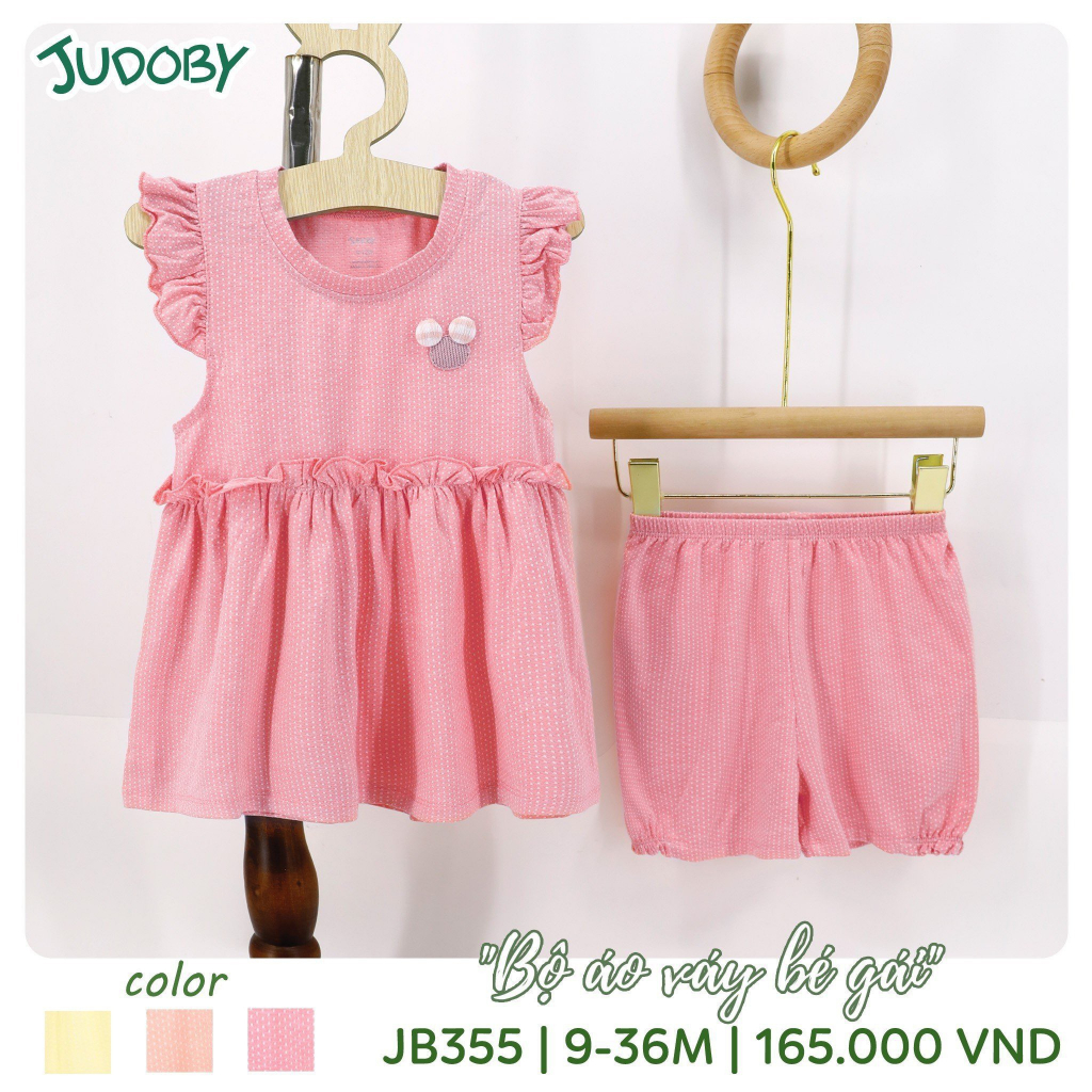 12-36M Bộ áo váy bé gái modal mềm mát Judoby JB355