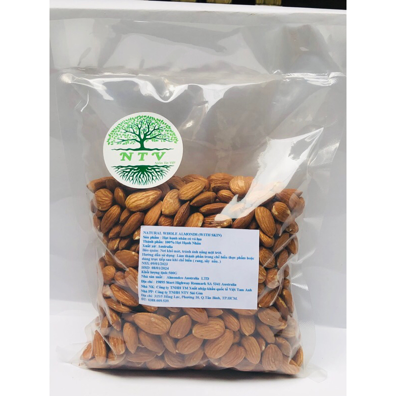 Hạt hạnh nhân có vỏ lụa