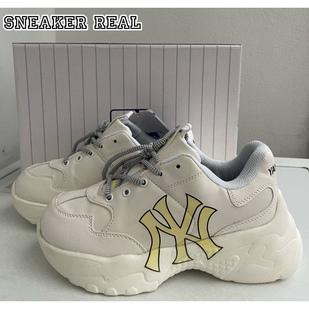 Giày MLB Ny Vàng, Giày thể thao Sneaker MLB Ny Vàng Nam Nữ Bản Chuẩn S.C full size