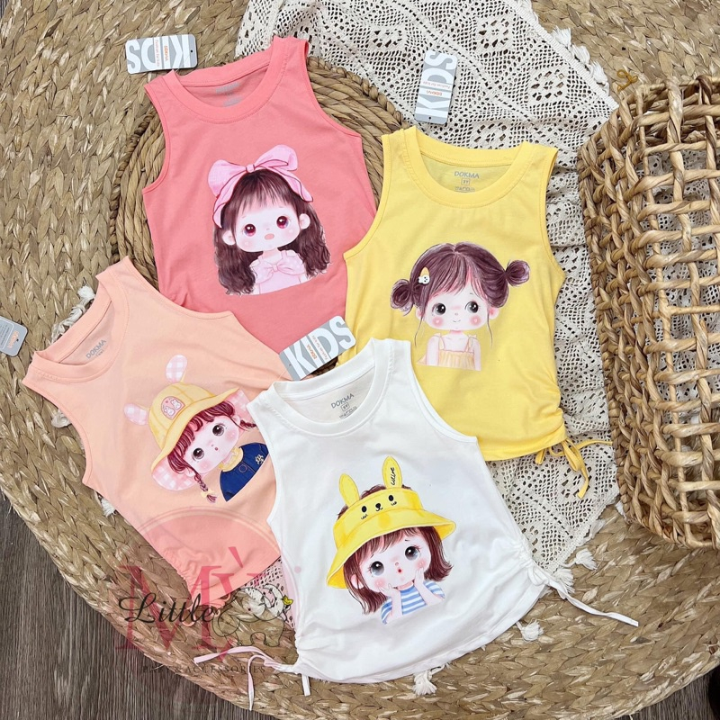 Áo ba lỗ bé gái Dokma DA1360 (3-7 tuổi, 13-25kg)